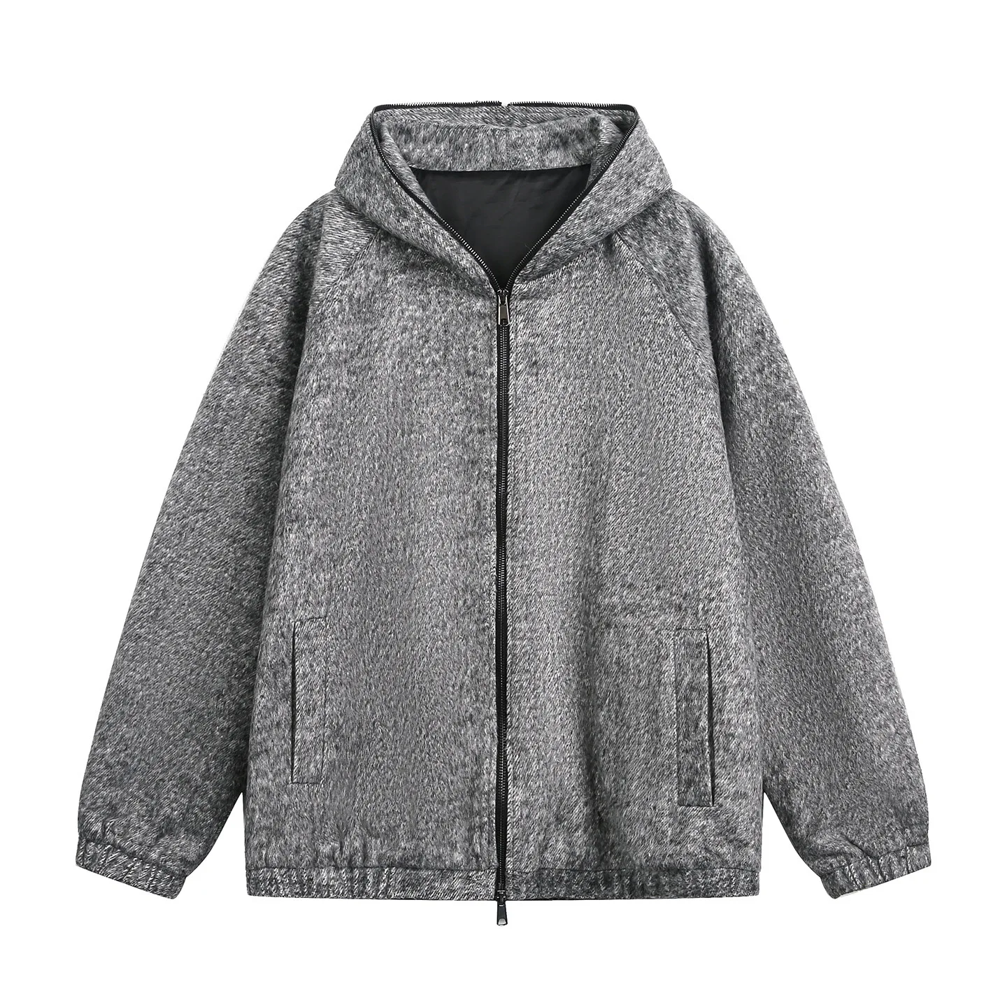 الأمريكية خمر موضة جديدة للرجال عادية عصرية فضفاضة سحاب أكمام طويلة مقنعين البلوز بالأزرار الذكور الملابس معاطف القمم