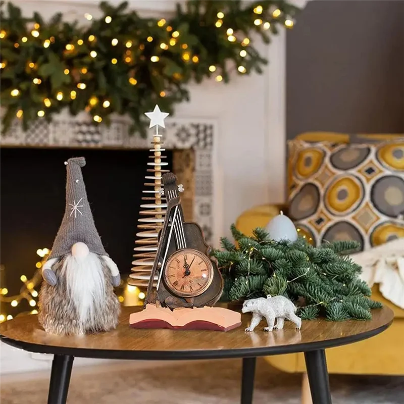 AY03-скрипка, часы, декор для стола, смоляные часы для скрипки, фигурка, винтажные часы в форме скрипки, настольные часы, украшение для гитары, домашний декор