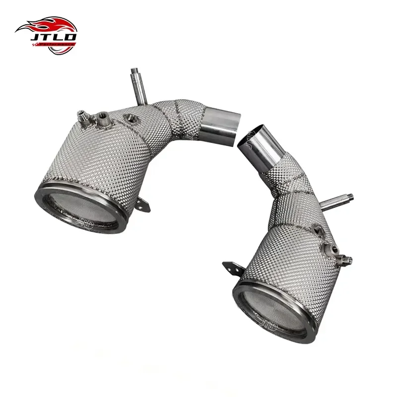 JTLD 304SS Performance Exhaust System 200 Cells Euro5 Stainless Steel Downpipe for Porsche 992 Carrera OPF Professional