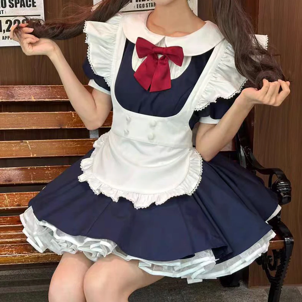 

doll set Japanese maid outfit stock disaster wind lolita dress OP spot second hair women clothing