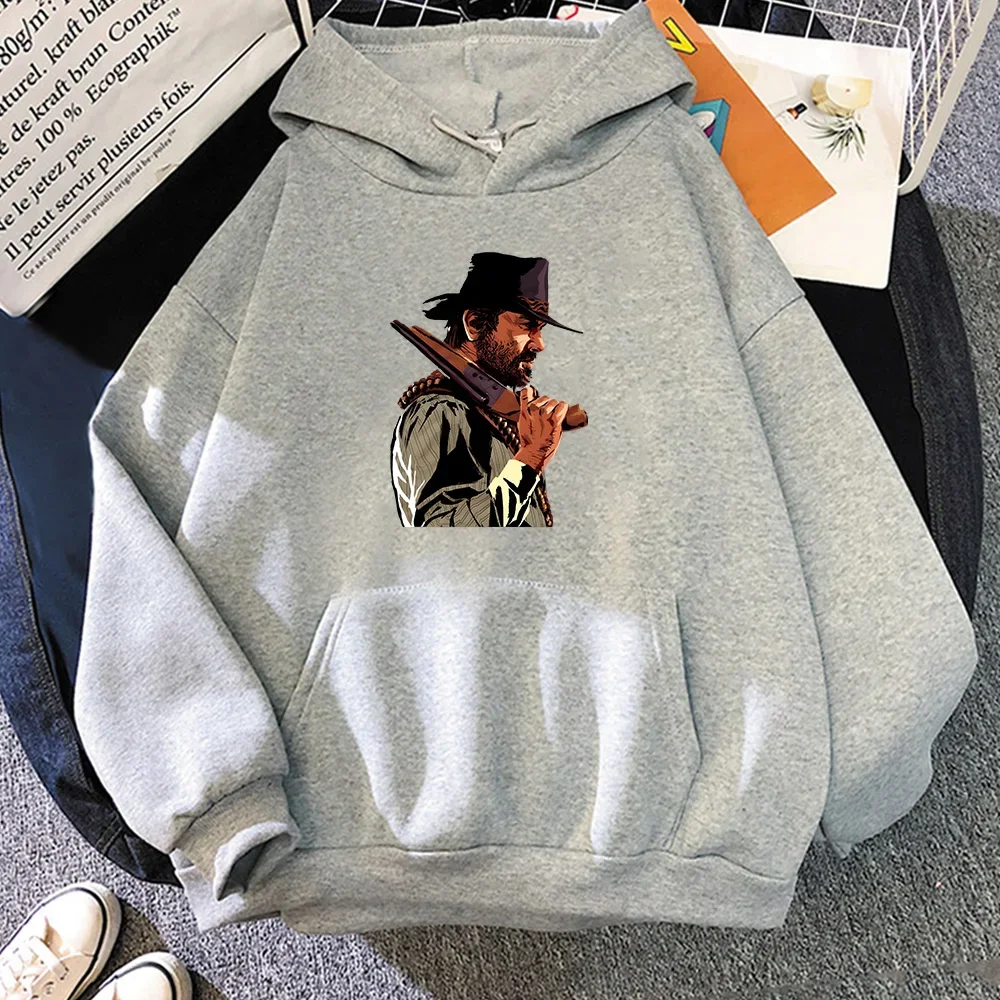 

Red Dead Redemption Arthur Printing Hoodies Vintage Men Casual Sweatshirt Autumn Winter Fleece Clothing Loose Hooded Pullovers