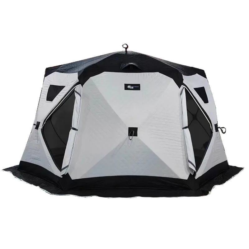 Thickened thermal cotton tent hexagonal octagonal camping ice fishing with chimney mouth firewood warm mouth ball tent