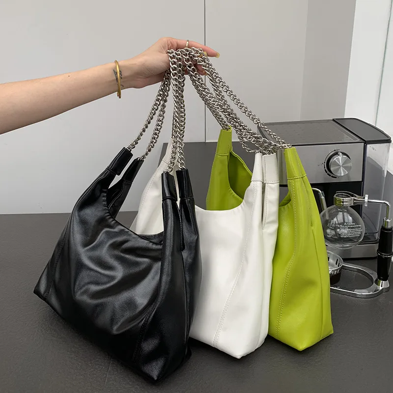 Single Shoulder Bag Women Simple Large Capacity Chain Bag Fashion Women's Bag Armpit Purses And Handbags