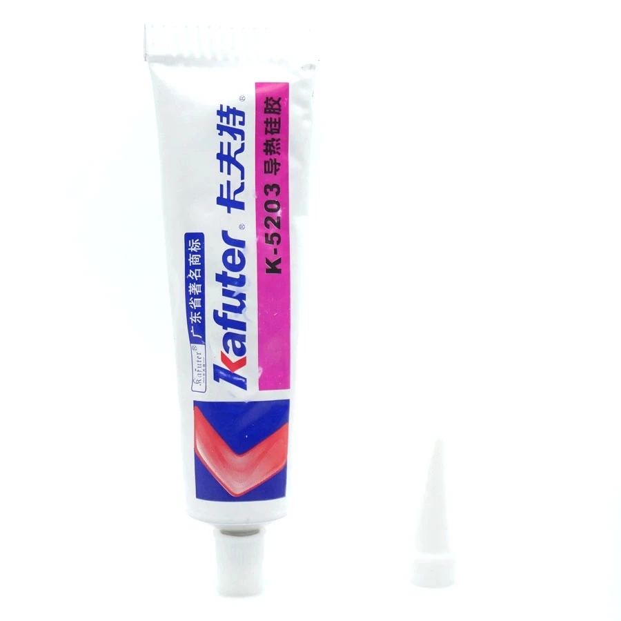 Kafuter 80g k-5203 LED thermal conductive silicone CPU bonding adhesive thermal silica coefficient 1.2 white