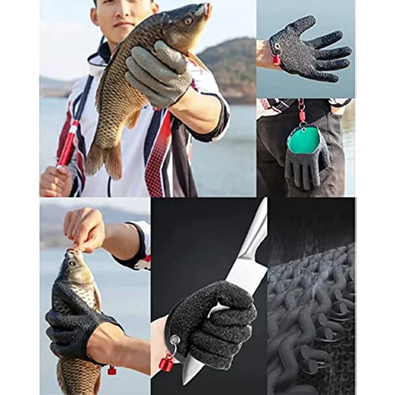 

Fishing Catching Gloves Non-Slip Fisherman Protect Hand, Non Slip Fishing Gloves, Fishing Glove with Magnet Release