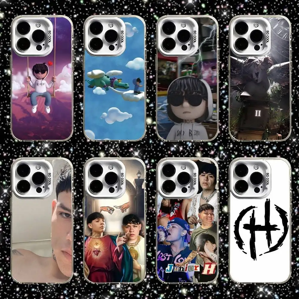 

Singer Junior H Mexico Phone Case For iPhone 16,15,14,13,12,11,Pro,XS,Max,Plus,Mini,SE White Candy Matte Shockproof Cover