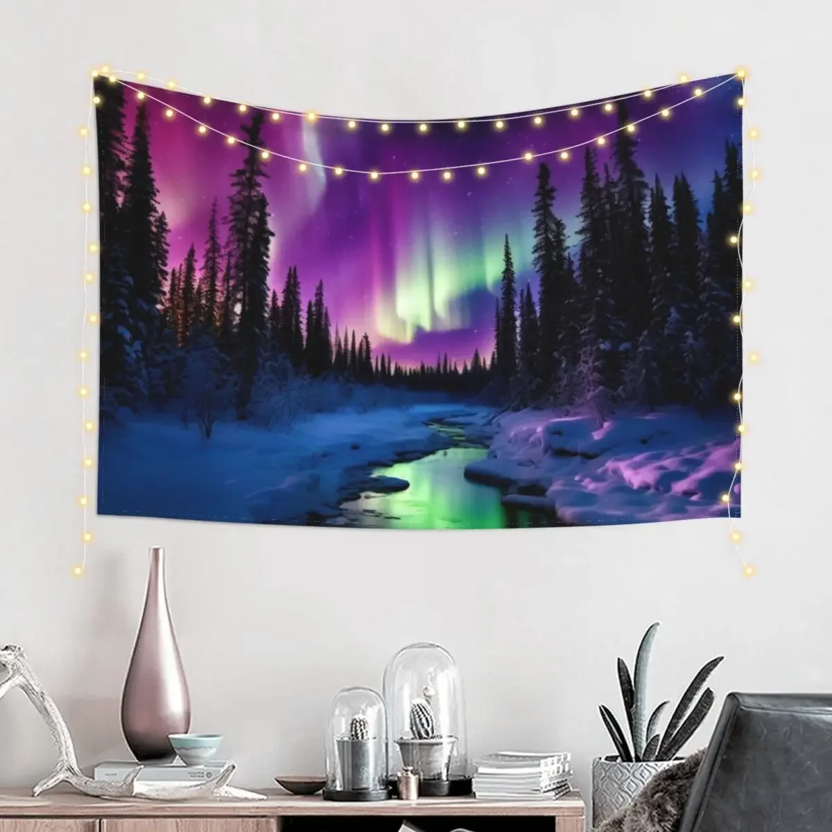 Breathtaking Northern Lights: Enchanting Natural Gift Tapestry Bedroom Decoration Room Decore Aesthetic Cute Room Decor Tapestry