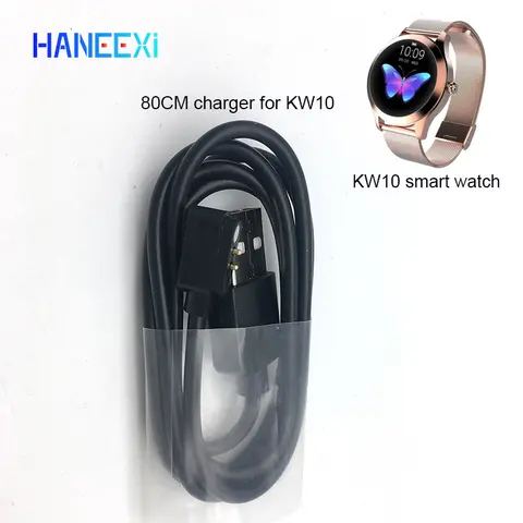 best selling KW10 pro Smart Watch 80cm length magnetic Charger For KW20 kw10 Smartwatch Bracelet saat clock hour Charging Cable
