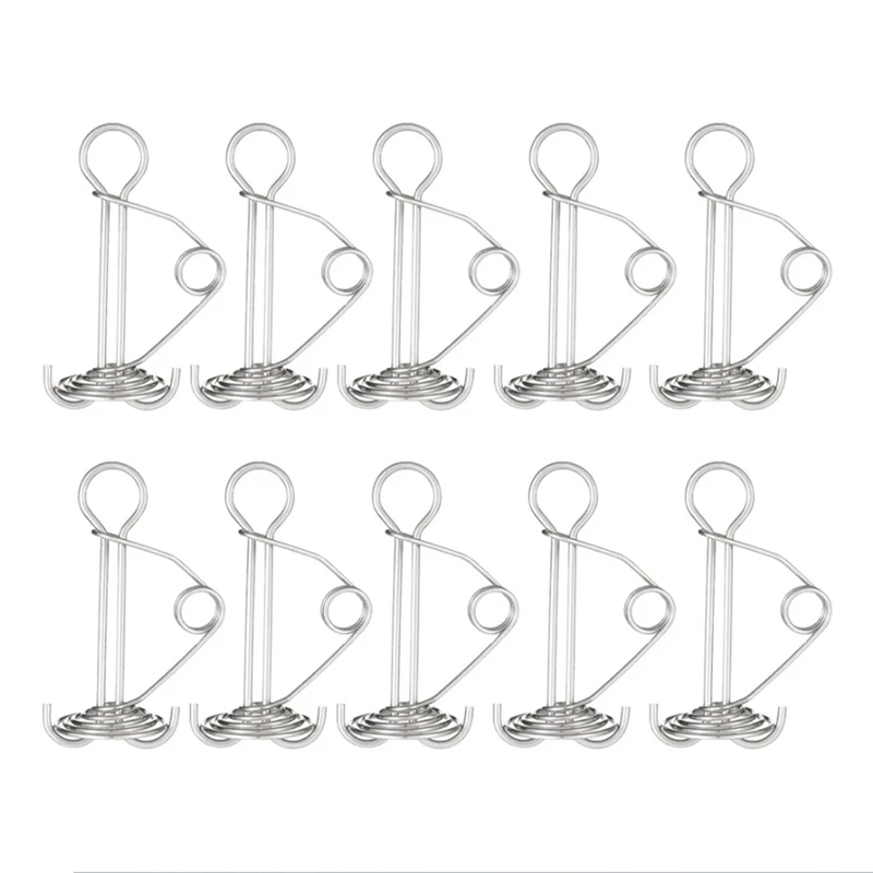 

Spring Deck Pegs Rope Buckle Spring Deck Pegs Stainless Steel Windproof Retractable Awning Stake Hook Camping Tool