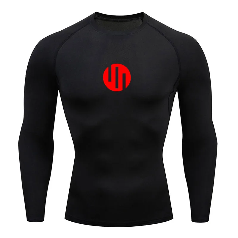 Enganliegendes Langarm-T-Shirt für Herren zum Laufen, Fitness-Unterwäsche, schnelltrocknend, Sonnenschutz, zweite Haut, Sportbekleidung für Männer – Detail 4