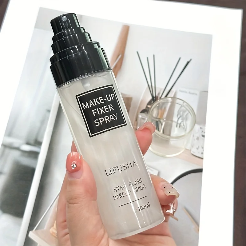 Spray de fijación de maquillaje, resistente al agua, a prueba de sudor, Control de aceite de larga duración, ajuste de fijación de maquillaje hidratante, cosméticos en aerosol