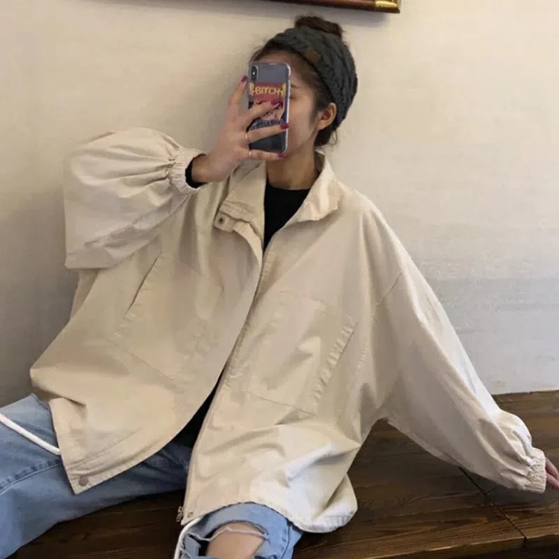 

Женская Весенняя Новая рабочая одежда, куртка в Корейском стиле свободного кроя, универсальная куртка, кардиган, Топ