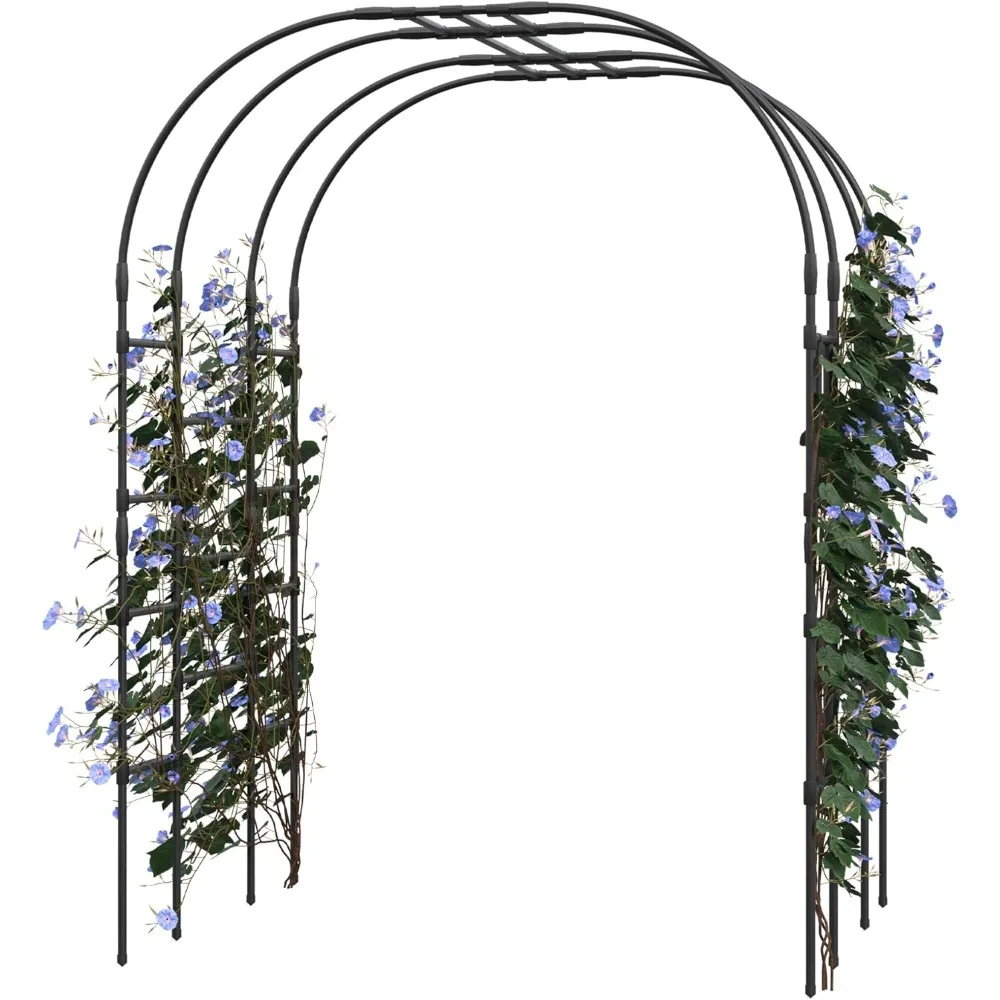 

Metal Garden Arch Trellis for Climbing Plants Outdoor Rustproof Arbor Pergola for Lawn Wedding Party Ceremony Decoration