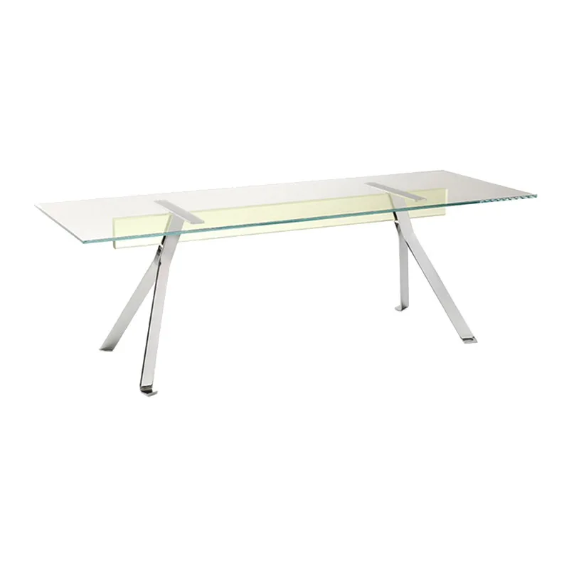 

Creative glass coffee table, living room model room, small-sized tea table, homestay design, reception and negotiation table