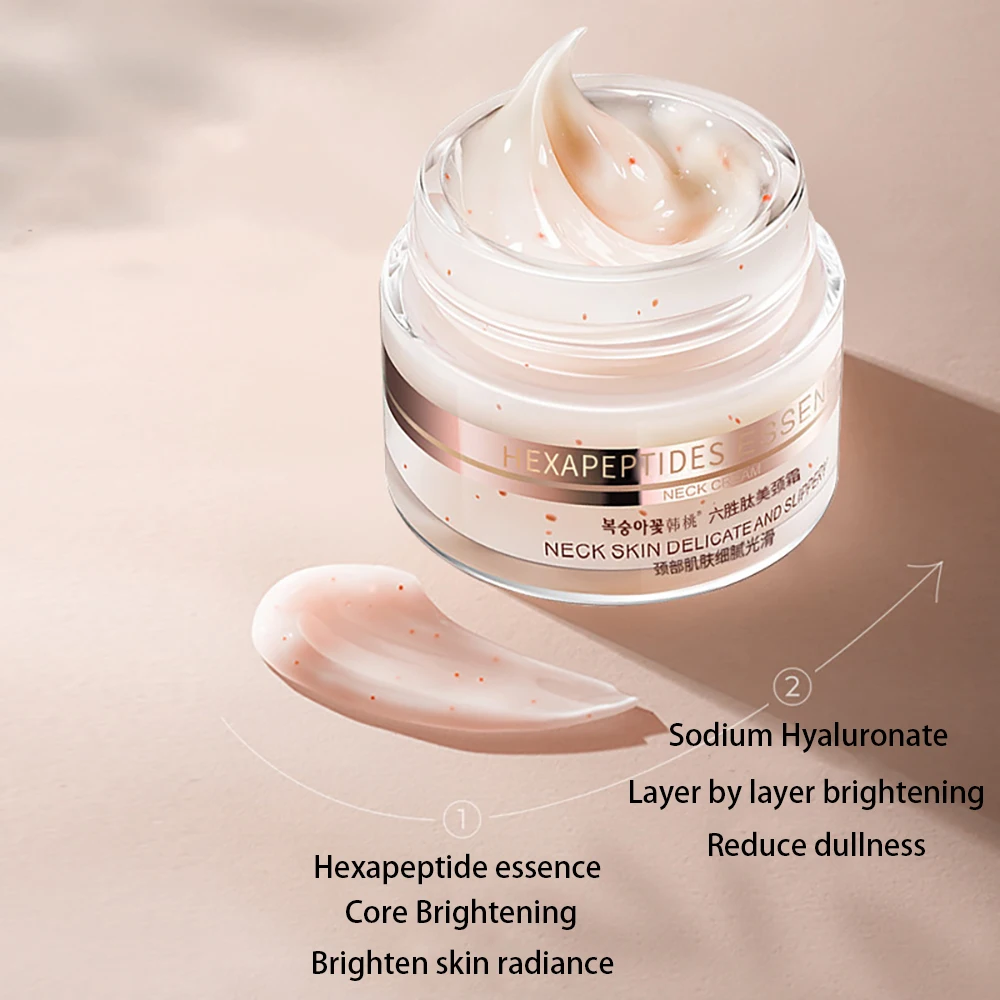 

Sodium Hyaluronate Hexapeptide Neck Cream Reduce dullness Brightening Neck Care Firming Elastic Tender Skincare Moisturizing