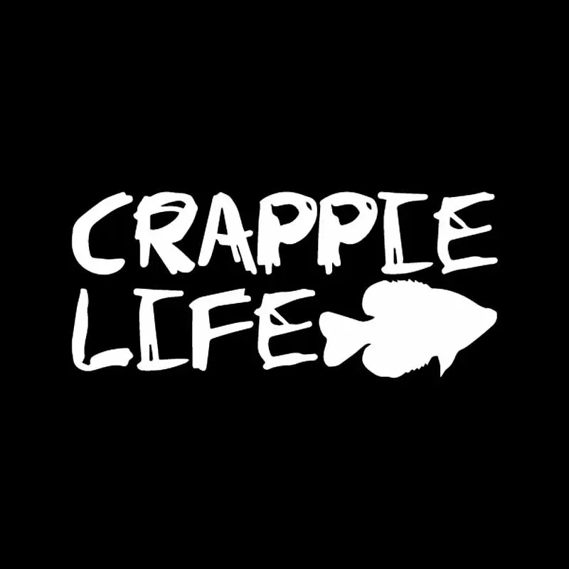 Hippie Life Fishing Decals High Quality Car Window Decoration Personality Pvc Waterproof Decals Black/white, 18cm*8cm