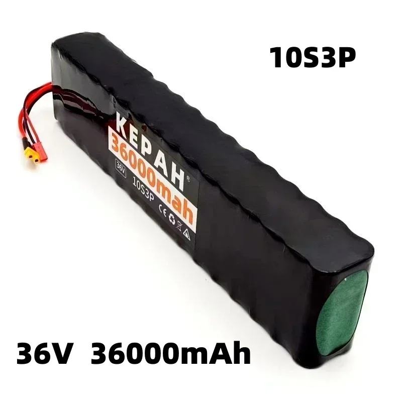 36V 36000mAh 18650 Rechargeable Lithium Battery Pack 10S3P Power Modified Bicycle Scooter Electric Vehicle with BMS