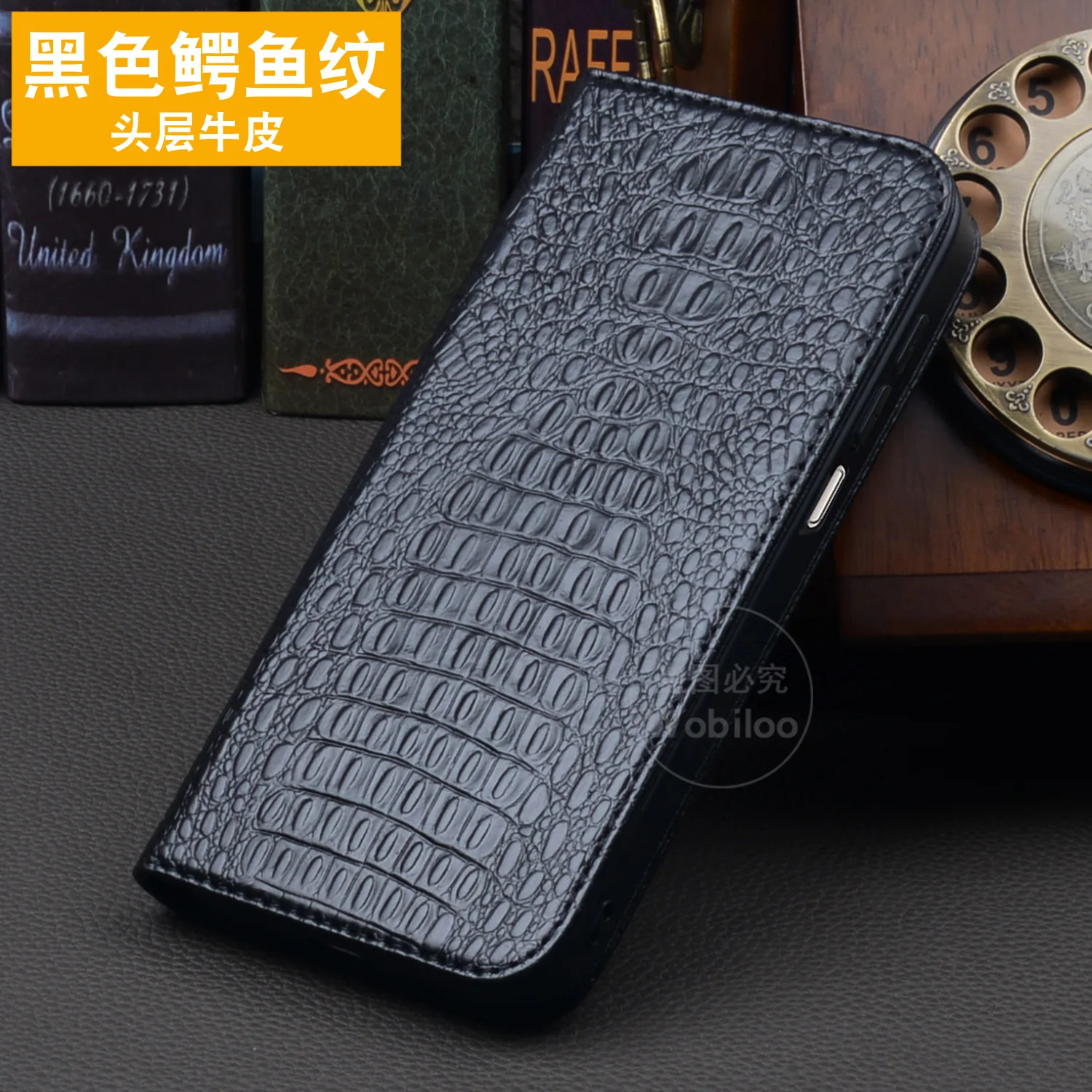 Wobiloo Luxury Genuine Leather Magnet Clasp Phone Cases For Huawei Pura X View Cover Kickstand Holster Case