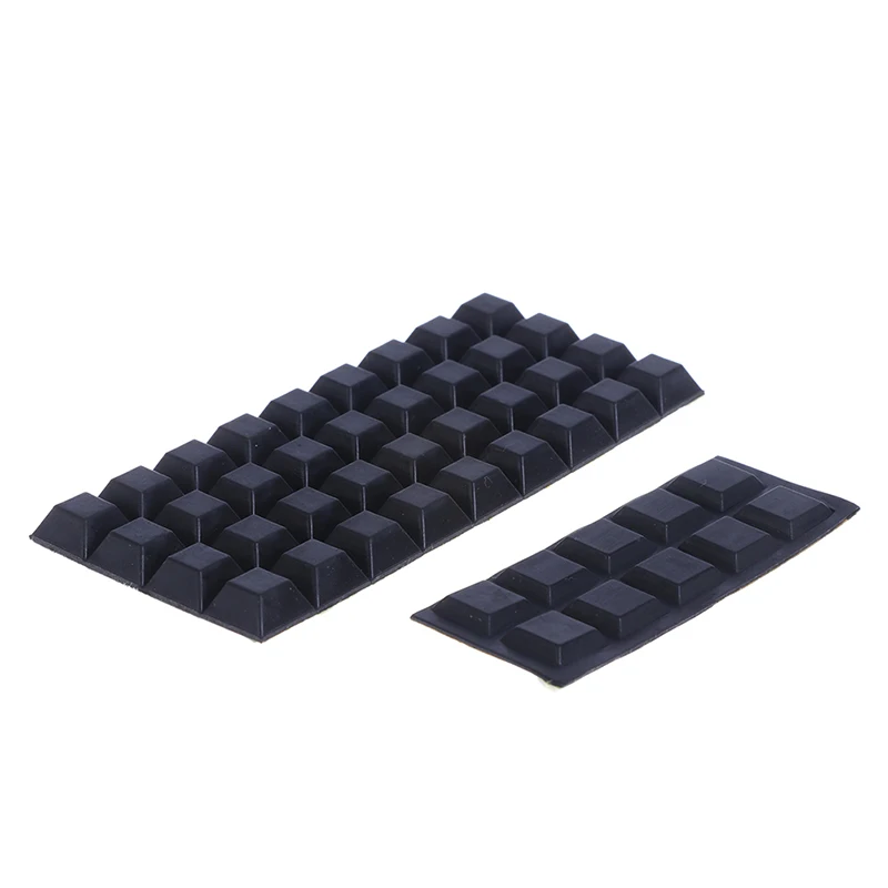 10/20/40pcs Square Rubber Feet Self-adhesive Bumper Door Buffer Black Furniture Cushion