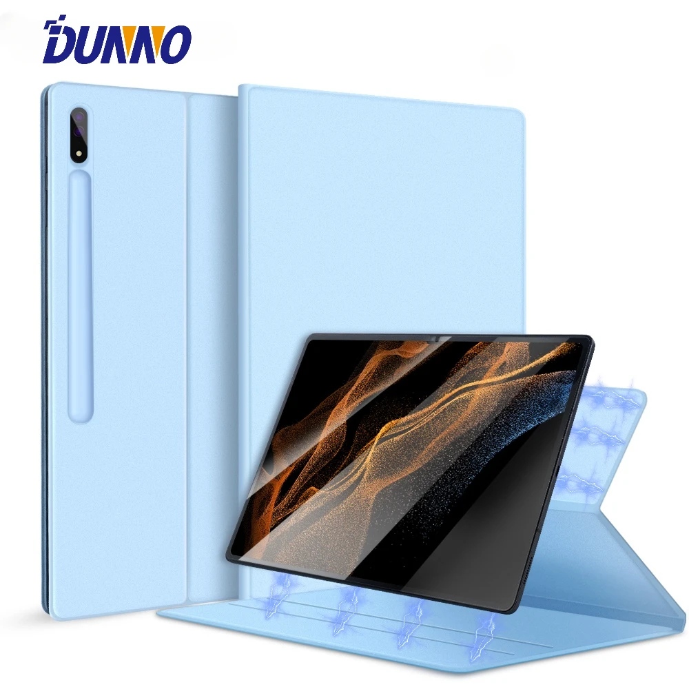 

Magnetic Case for Samsung Galaxy Tab S8 S9 Ultra S7 FE S7 Plus S6 Lite Cover with Stand Pencil Holder Funda