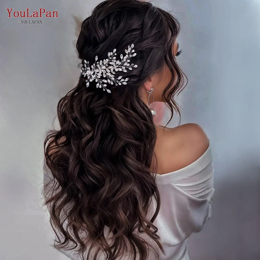 YouLaPan Bride Pearl Rhinestone Hair Accessories Elegant Women Bridesmaid Headpieces Hair Accessories Wedding Headwear HP527
