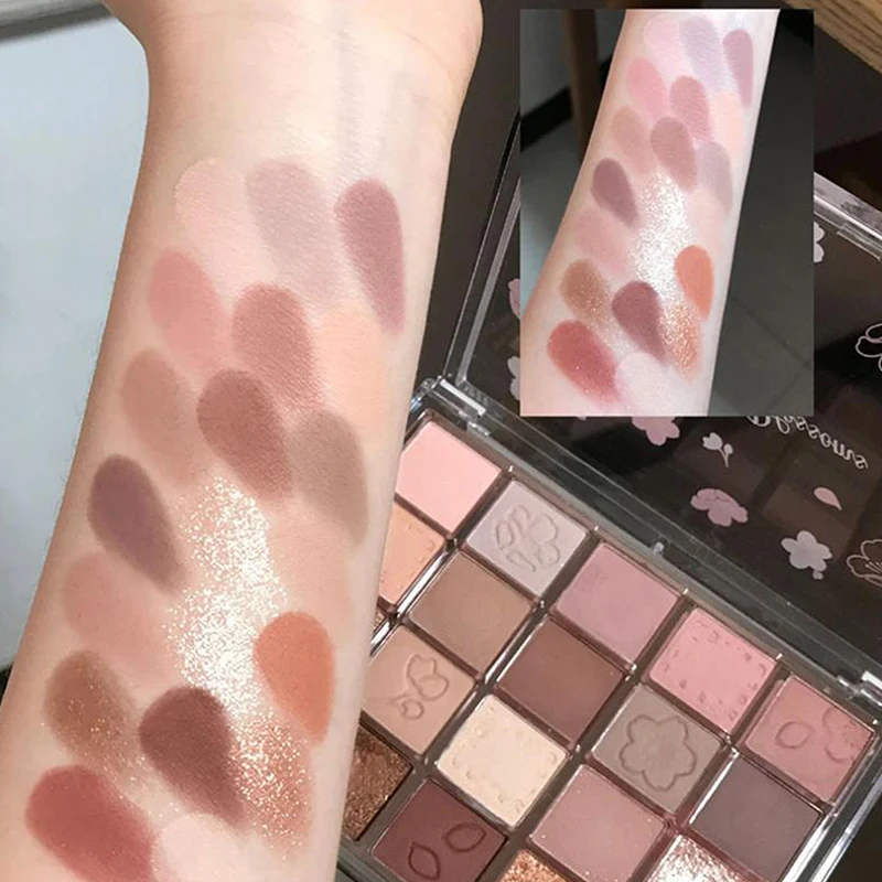 DIKALU Evening Cherry Dance Eyeshadow Tray 20 Color Large Plate Pearl Matte Bright Milk Tea Color Affordable Spring