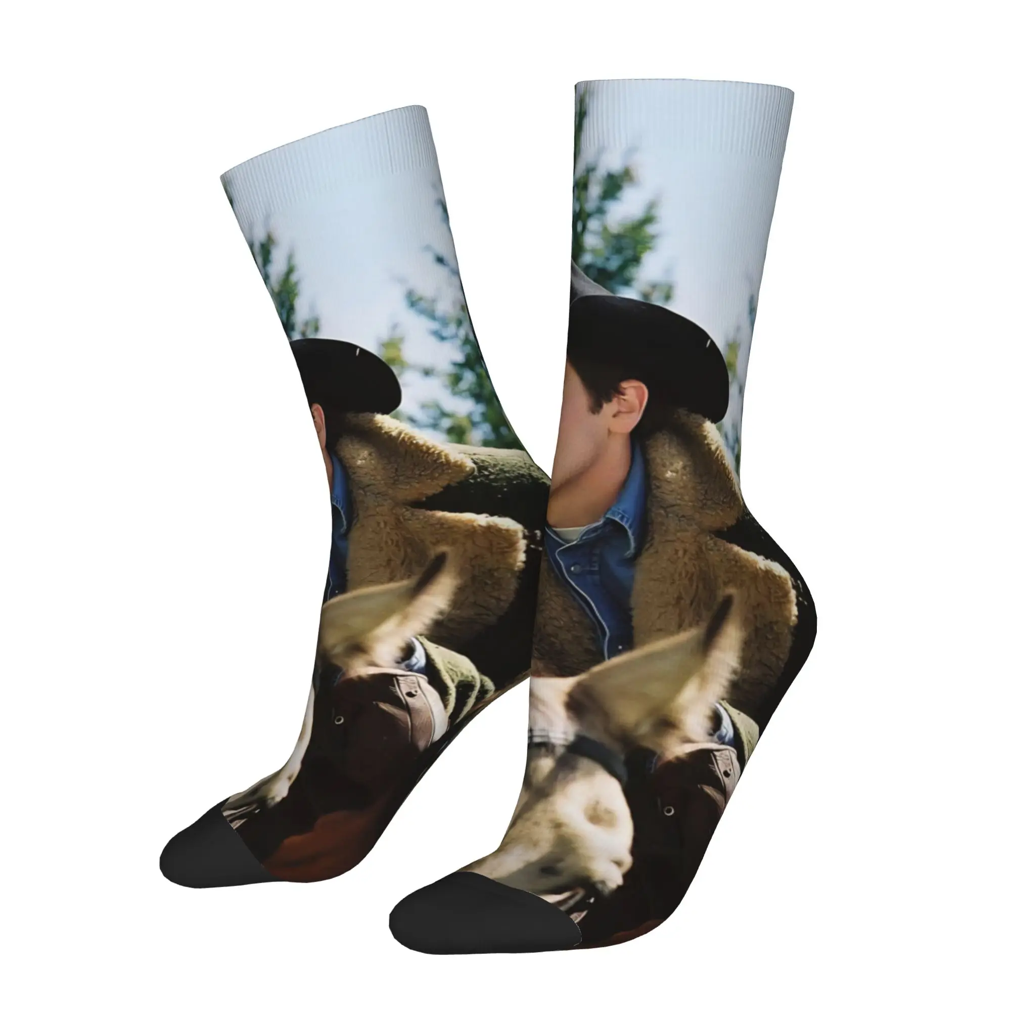 Winter Warm Funny Men's Women's Jake Gyllenhaal Actor Socks  Sweat Absorbing Middle Tube Socks