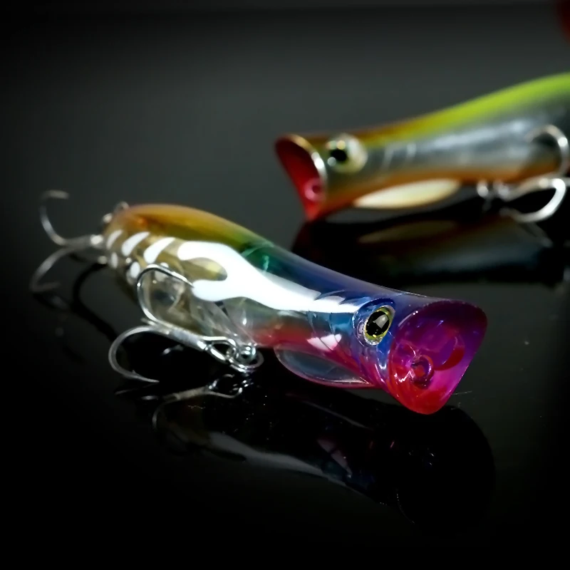 DUODUOYU 1PCS New Popper Fishing Lures 65mm/9.3g 75mm/12.5g Topwater Wobbler Lure Whopper Saltwater Isca Artificial Pike Tackle view 4