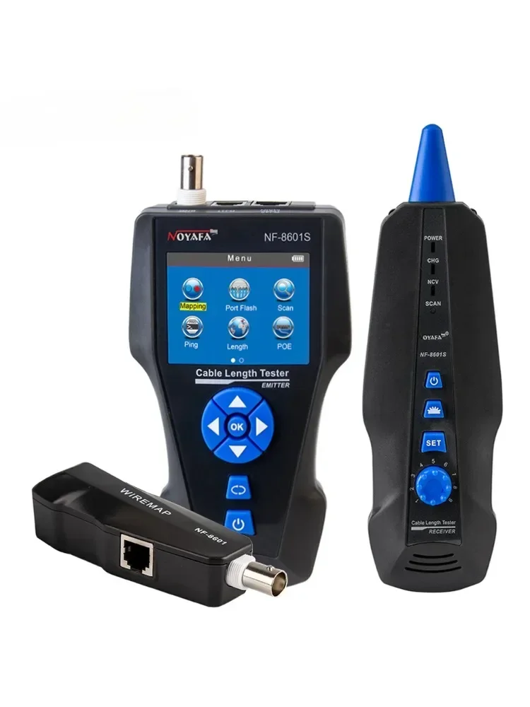 NOYAFA NF-8601S Tester kabli z funkcją PoE/PING Lan Tester pomiaru długości Wiremap Tester lokalizator kabli sieciowych — zdjęcie 2