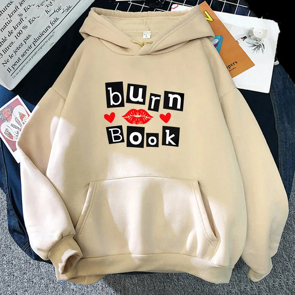 MeanGirls Burn Book Graphic Printing Hoodies New Movie Cartoon Print Sweatshirt with Hooded Women/Men Clothing Casual Sudaderas