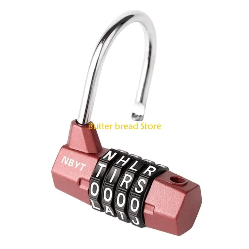 W89C 4 Digit Password Code Combination Padlock Suitcase Safety Lock For Travel