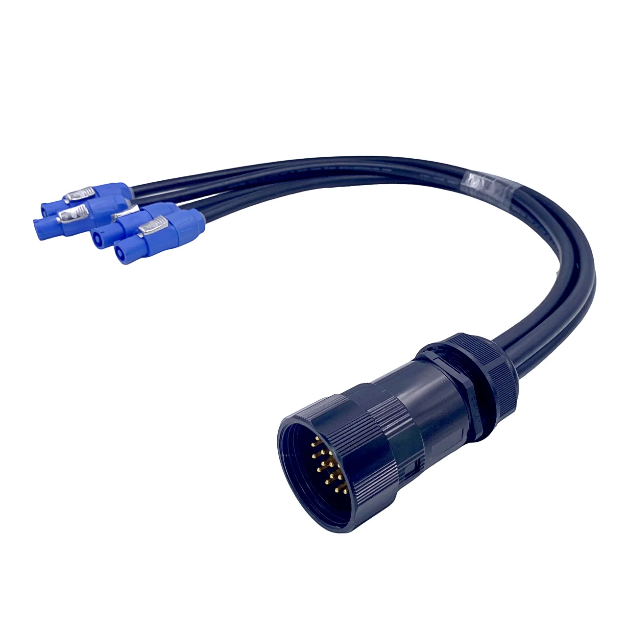 FCONNR 19 PIN  SOCAPEX to 4/6 Channel Blue PowerCON Connectors Breakout Cable