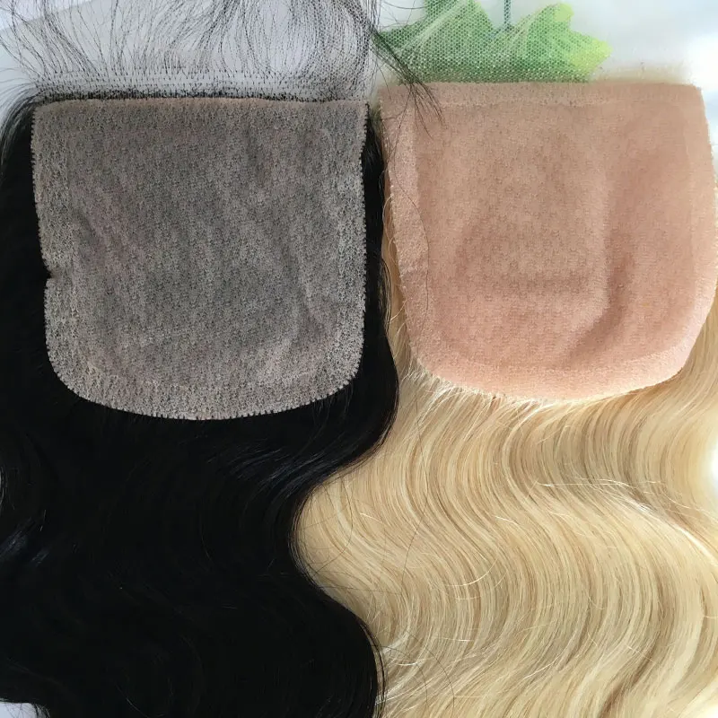 4x4 seide basis top spitze verschluss 613 blonde haar spitze verschluss mit baby haar natürliche farbe körper welle verschluss seide basis menschenhaar