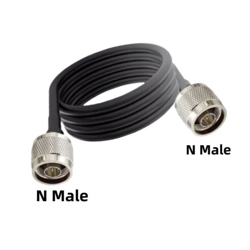 RG58 N-Type Male to N-Type Male Plug Crimp Connector Lot Coaxial Cable Extension Pigtail Jumper 50 Ohm 1M 2M 3M 5M 10M 20M