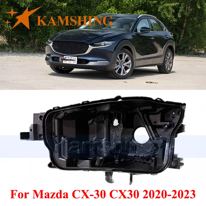 

CAPQX Front Headlight Base Cover For Mazda CX-30 CX30 2020-2023 Head Light Back Lid Head Lamp Back House Headlamp Rear Shell