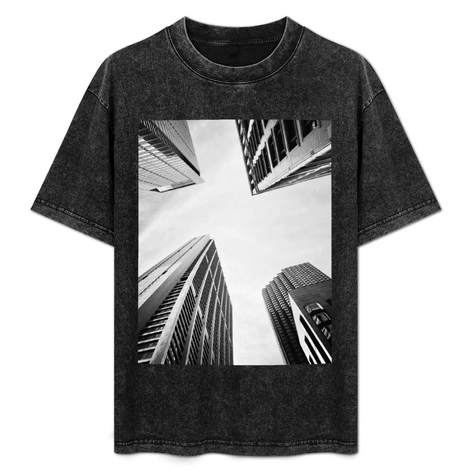 Skyscraper Trees T-Shirt Plus Size Gym Sports T-Shirt