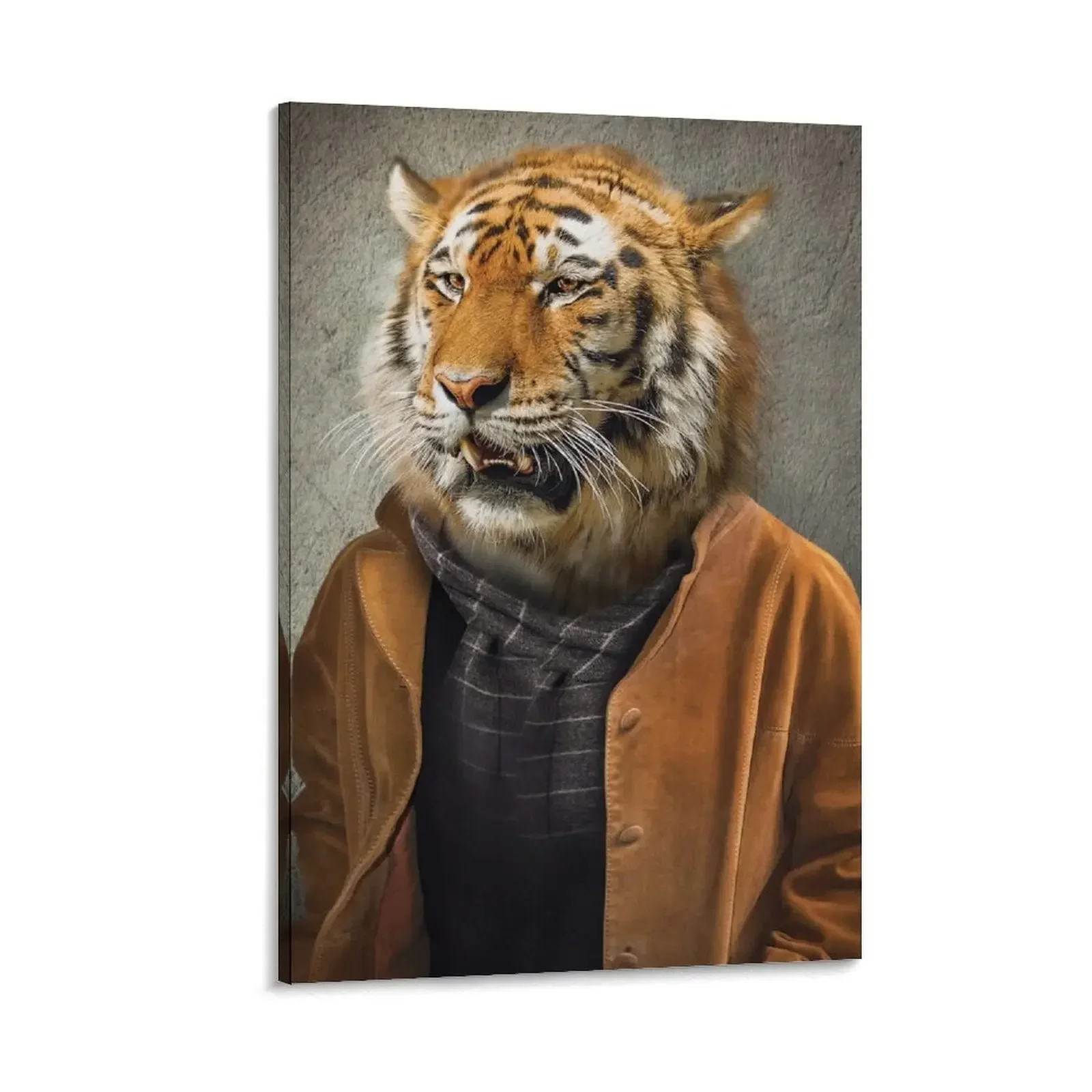 

Anthropomorphic of a tigrer Canvas Painting anime figure Decorative picture large paintings modern living room decoration
