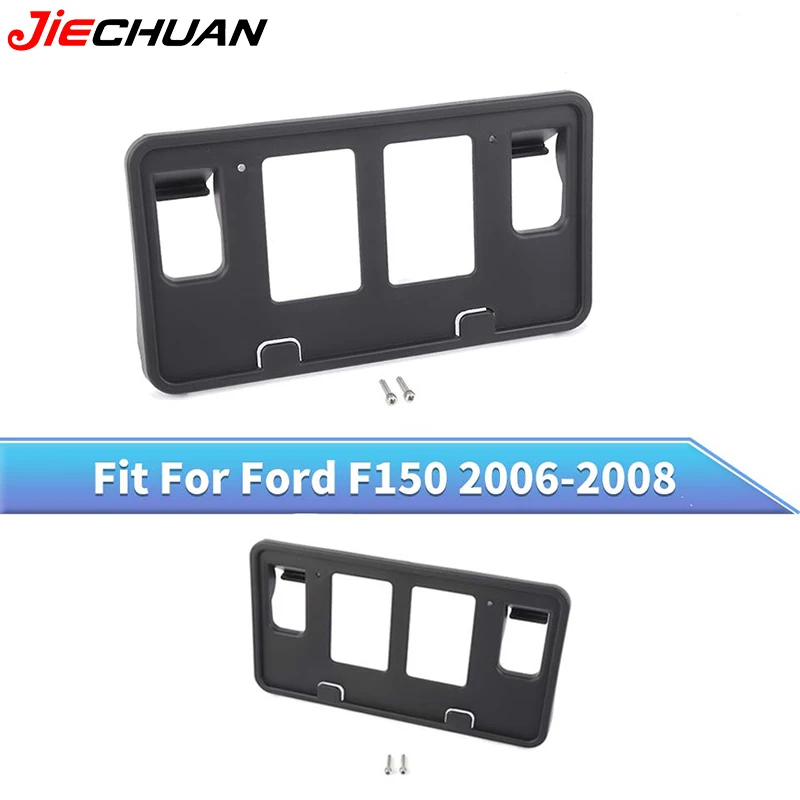 

JIECHUAN ABS Car Front Bumper License Plate Holder Fit For Ford F150 2006 2007 2008,Exterior License Plate Bracket Accessories