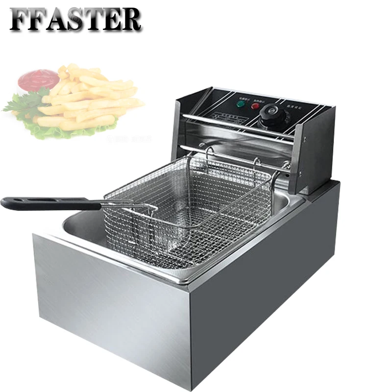 Stainless Steel Single Double Tank 5L Electric Deep Fryer Smokeless French Fries Chicken Frying Pot Grill Mini Hotpot Oven 220V