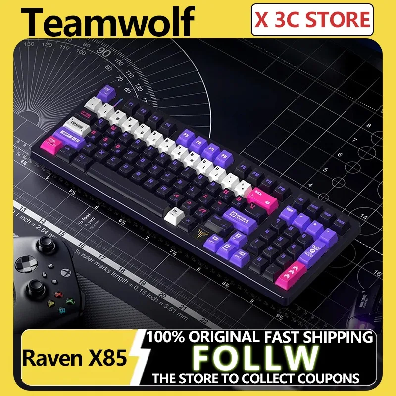 

Механическая клавиатура Raven X85, проводная магнитная ось, с возможностью горячей замены, 8K, возврат, индивидуальный диапазон ключей, электронная спортивная игровая клавиатура для ПК