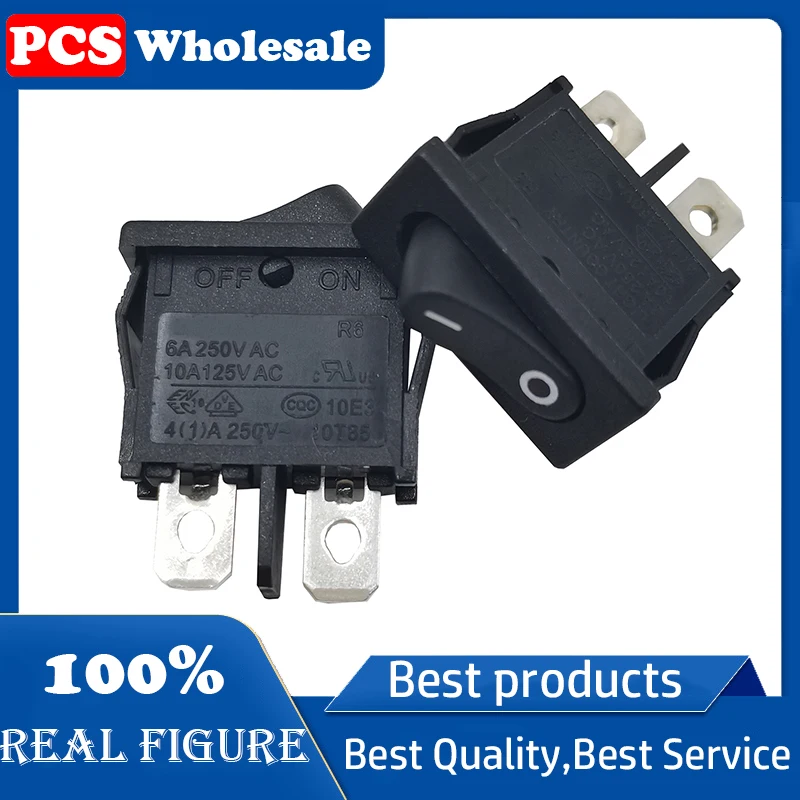 Boat-shaped/ Push-button switch R6 two-pole two-position on-off/self-resetting spring-loaded flat type 6A 250V 21X9.6mm