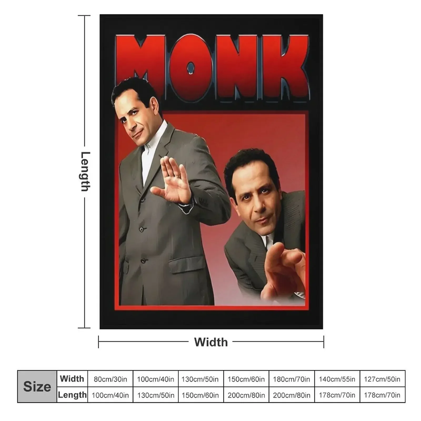 Adrian Monk Adrian Monk Adrian Monk Throw Blanket Furrys Fashion Sofas bed plaid Beautifuls Vintage Hairy Blankets