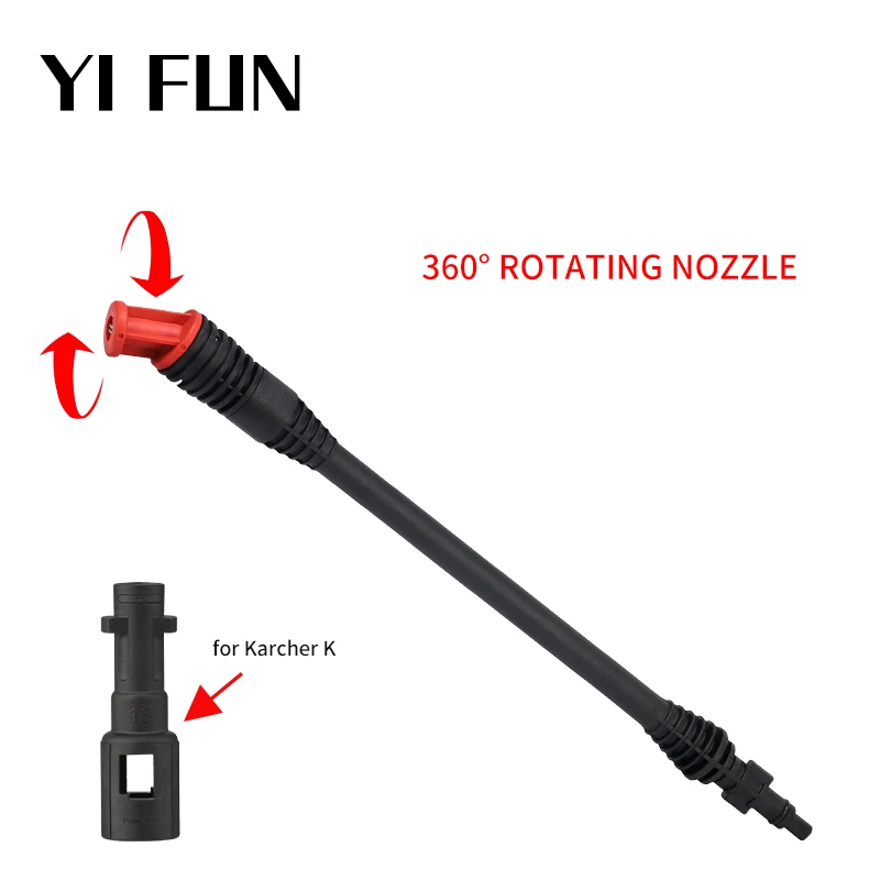 Car Wash Accessories Rod Nozzle For High Pressure Washer Water Gun 360 Degree Rotation For Karcher Lavor Car Cleaning