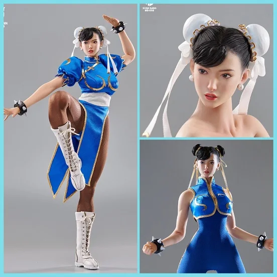 

Star Man Chun Li Action Figure Replace Cloth Gown Ms-008 1/6 Movable Muscle Girl Anime Female Fighter Simulation Toy Gift