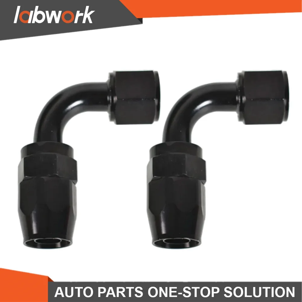 

2-Pack 10AN 90 Degree Swivel Hose End Fitting Replacement for Braided Fuel Oil Line End Black