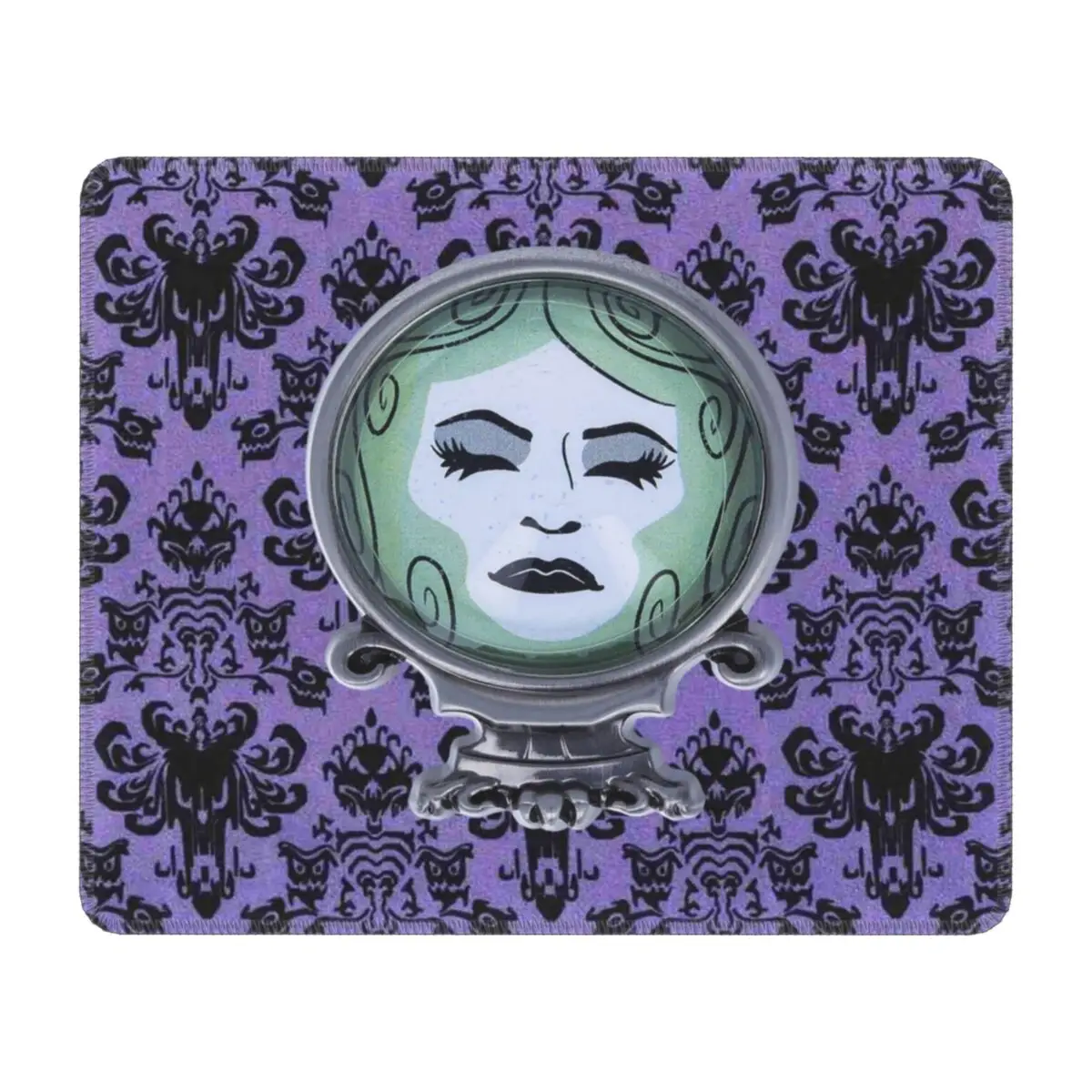 Custom Haunted Mansion Purple Laptop Mouse Pads Waterproof Mousepad with Stitched Edges Anti-Slip Rubber Mouse Mat for Gamer