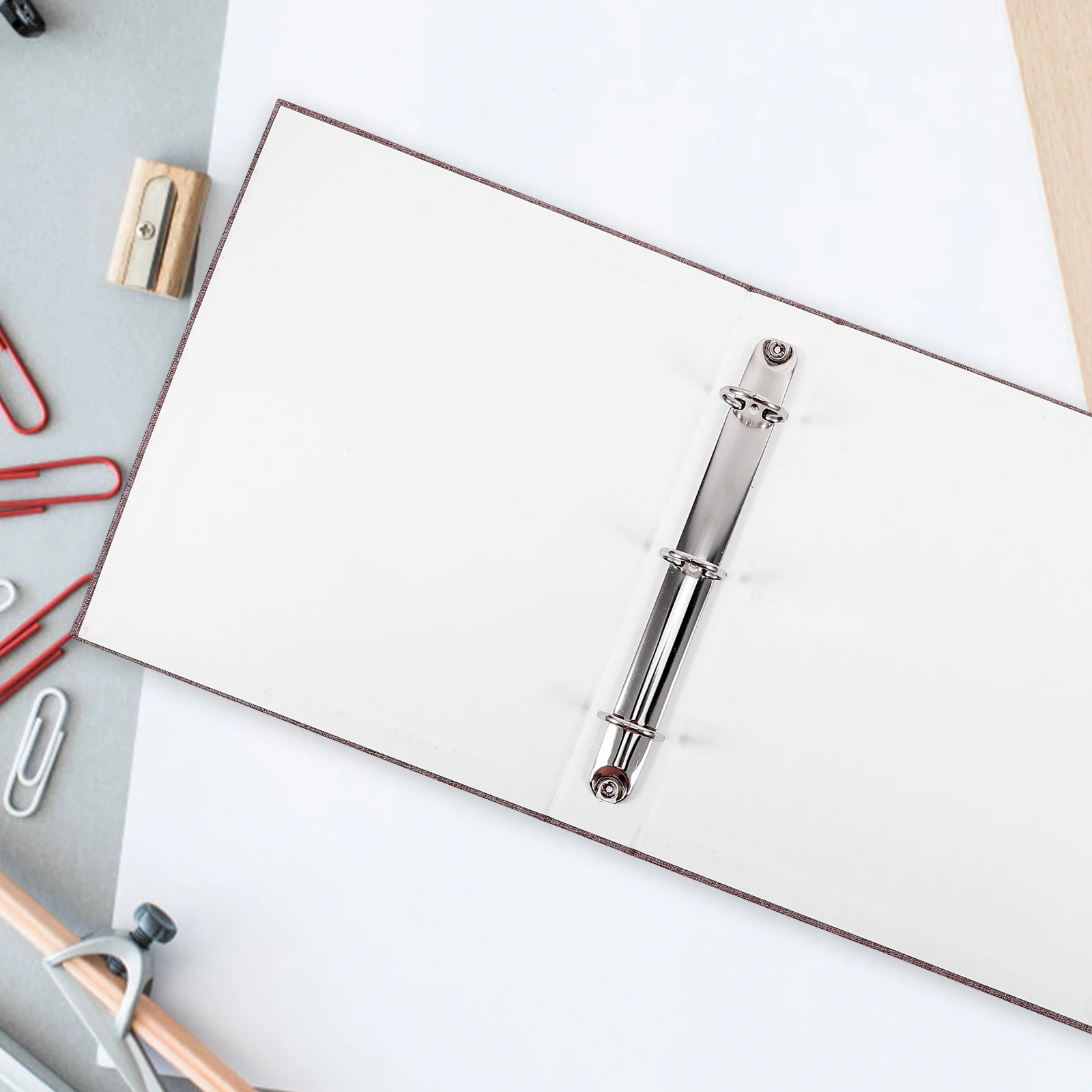 

Loose-leaf Notebook Cover A5 3 Ring Binder Deep Gray Thin Design for Diary Journal Planner Business Study Sketches Anti-slip