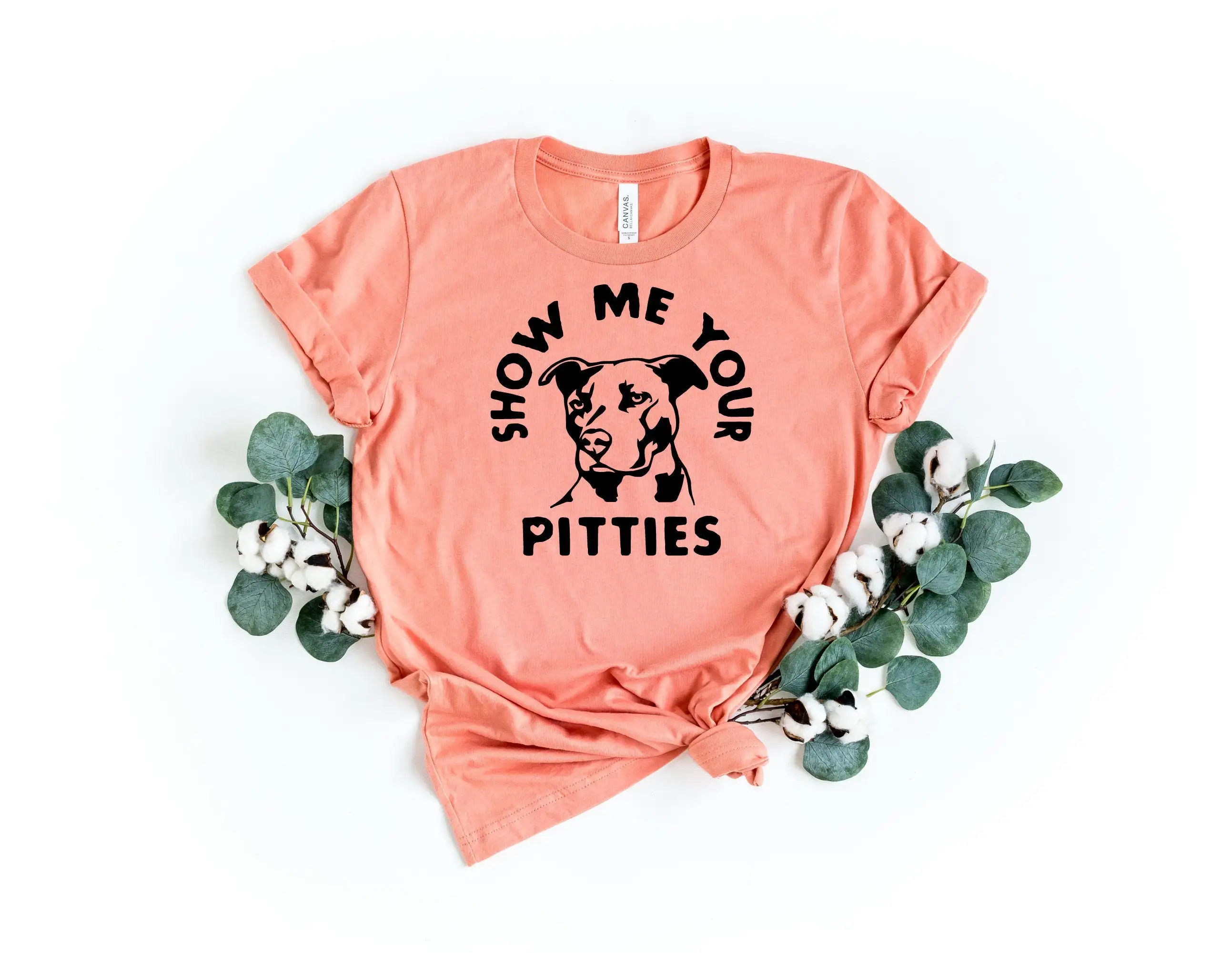 Show Me Your Pitties T Shirt Funny Pitbull Dog mom lover dad shirts