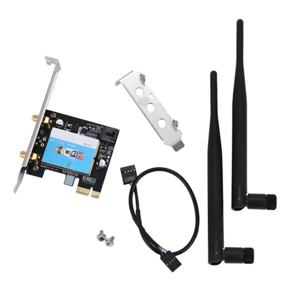 N86R Dual Band Wireless PCI-EX1 WiFi Bluetooth Card 433Mbps 802.11a/B/G/Ac 2.4/5G BT 4.0 for Realtek RTL8821AE for Desktop