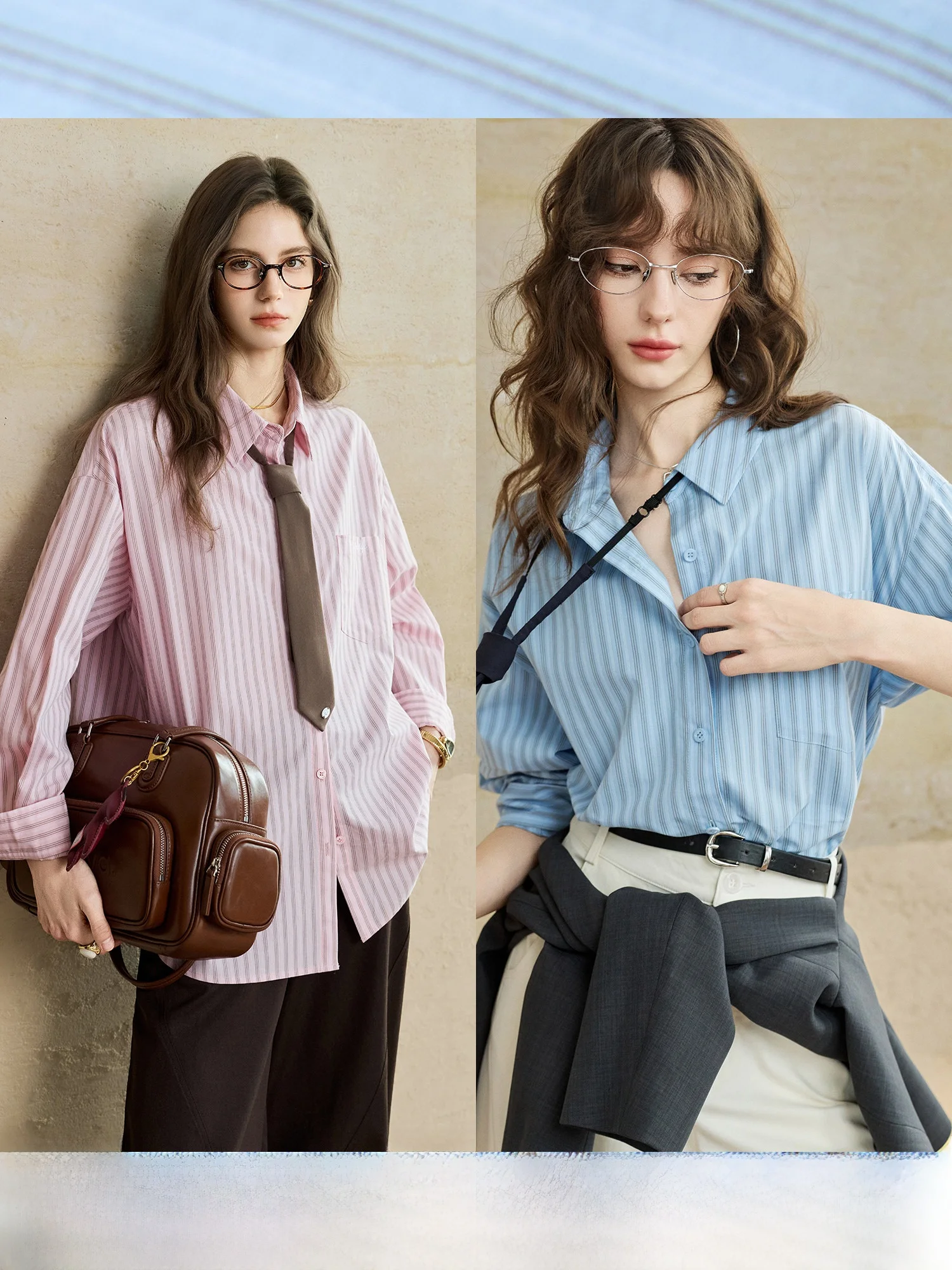 

Приятная для кожи женская блузка из чистого хлопка с розовыми полосками и красивым бантом, прямого кроя, с длинными рукавами, для повседневной носки, ранняя весна